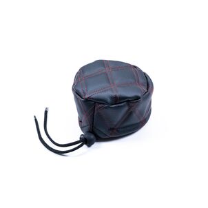 月光ZERO　 給油口カバーマットブラックxレッドステッチ